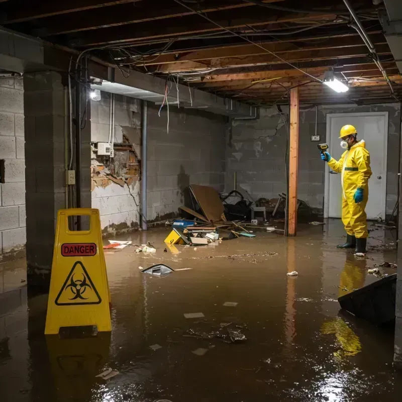 Flooded Basement Electrical Hazard in Henry County, MO Property