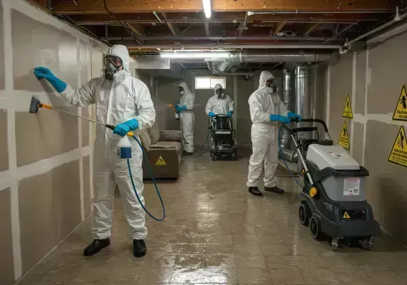 Basement Moisture Removal and Structural Drying process in Henry County, MO